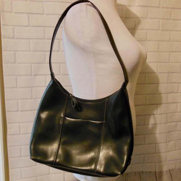 Nine West Handbags - Black Leather Nine West Shoulder Purse Bag w/ Coin